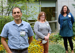 (Left to right): James Metz, M.D.’06, Tracey Wagner, R.N., MSCN, CPN, and Mary-Ellen Rafuse, MSW