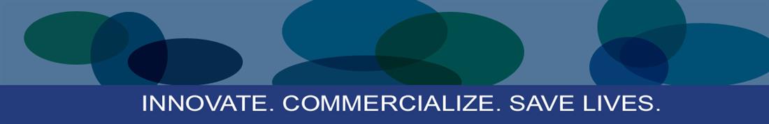 iTREP Banner image with blue graphics and "Innovate. Commercialize. Save Lives"