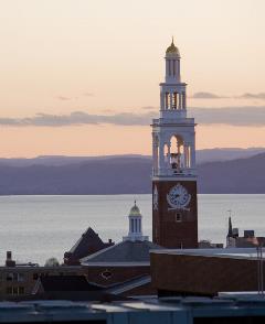 Ira Allen Chapel with Lake Champlain View