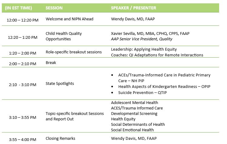 2021 NIPN Annual Meeting Agenda 2021 NIPN Annual Meeting Agenda