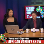 African Variety Show pediatric pulmonologist L. E. Faricy, M.D., assistant professor of pediatrics, and first-year medical student Lauren Tien, M.P.H.