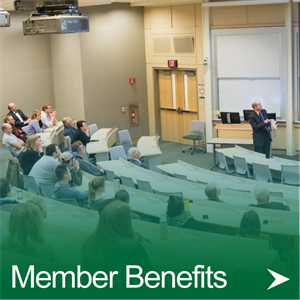 A filled lecture hall. Click to go to the pages about Membership