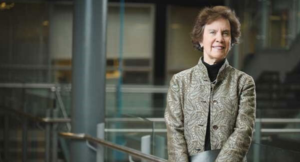 Jan Carney Jan Carney in a brown patterned coat