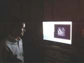 Man looking at computer screen