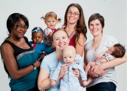 Group of moms with babies