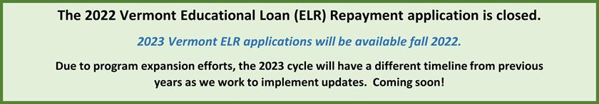 ELR Application Closed 2022