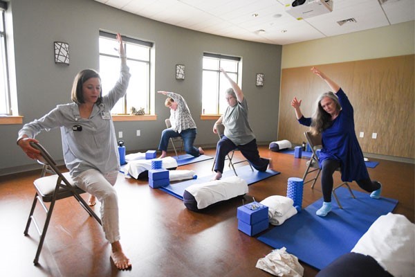 Erin Bingham, APRN, leads a session for Comprehensive Pain Program participants