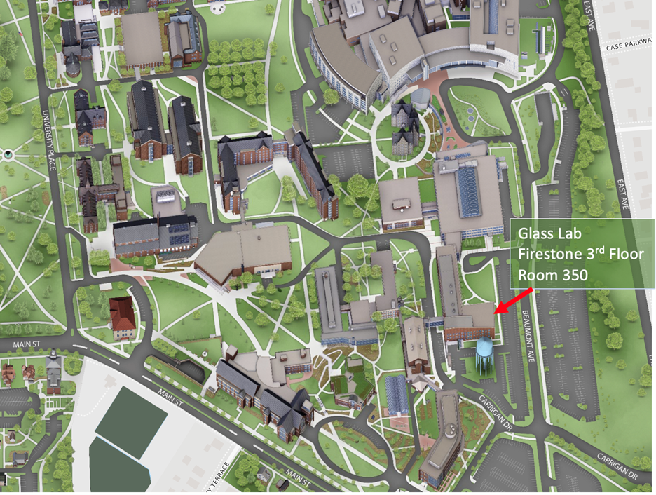 campus map to glass lab