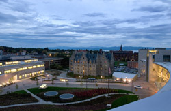 College at dusk