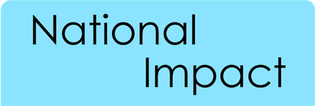 blue title that reads National Impact