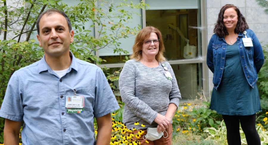 Dr. Metz (left) with Child Safe Program team members Tracey Wagner, R.N., and Mary-Ellen Rafuse, M.S.W.