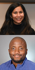 Anisha Rimal, M.D. (top) and Miller Celestin, M.S.N., RN (bottom) Headshots of Anisha Rimal, M.D. (top) and Miller Celestin, M.S.N., RN (bottom)