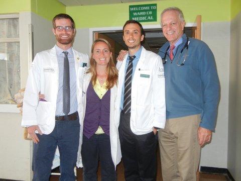 Ruth Musselman, M.D., Stefan Wheat '18, Richard Mendez '18 and Stephen Winter, M.D.