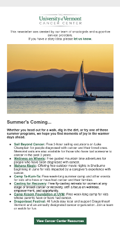 sailboat on lake Champlain