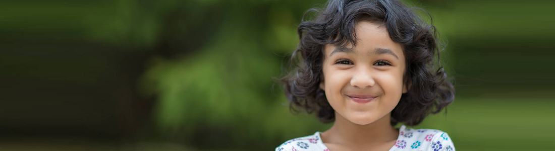 smiling girl outside