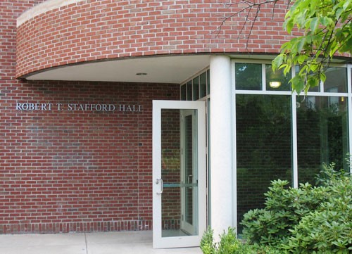 Entrance to Robert T. Stafford Hall