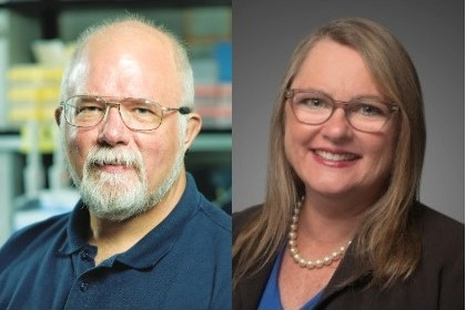 headshots of Russell Tracy, Ph.D., director of the Laboratory for Clinical Biochemistry Research (left), and Mary Cushman, M.D., M.Sc., co-director of the Vermont Center for Cardiovascular and Brain Health